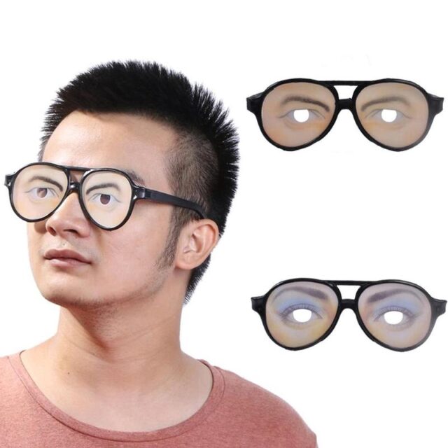Αποκριάτικα γυαλιά με μάτια από περιοδικά